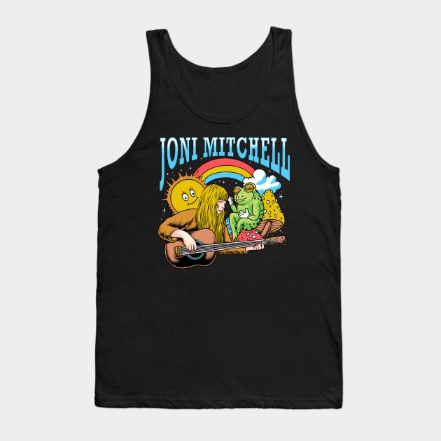 Joni Mitchell And The Frog Tank Top by margueritesauvages